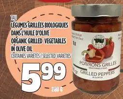 Marches Tau LEGUMES GRILLÉS BIOLOGIQUES DANS L'HUILE D'OLIVE TAU offer
