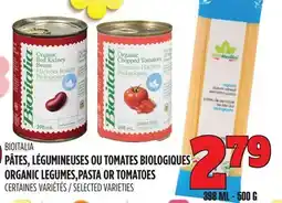 Marches Tau PÂTES, LÉGUMINEUSES OU TOMATES BIOLOGIQUES BIOITALIA offer