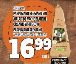 Marches Tau PARMIGIANO REGGIANO BIO AU LAIT DE VACHE BLANCHE SANTA RITA offer
