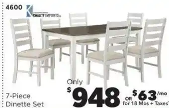 Surplus Furniture 7-Piece Dinette Set offer