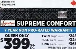 Surplus Furniture Signature SUPREME COMFORT offer