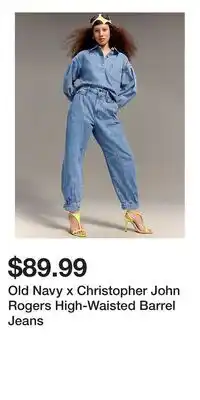 Old Navy Old Navy x Christopher John Rogers High-Waisted Barrel Jeans offer