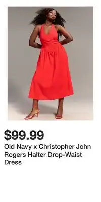 Old Navy Old Navy x Christopher John Rogers Halter Drop-Waist Dress offer