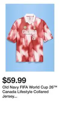 Old Navy Old Navy FIFA World Cup 26 Canada Lifestyle Collared Jersey T-Shirt for Men offer