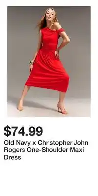 Old Navy Old Navy x Christopher John Rogers One-Shoulder Maxi Dress offer