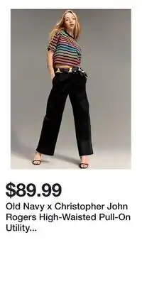 Old Navy Old Navy x Christopher John Rogers High-Waisted Pull-On Utility Barrel Pants offer