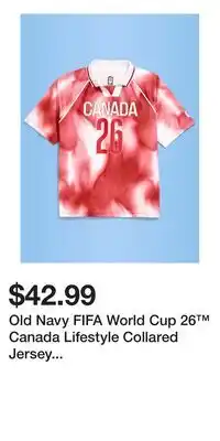 Old Navy Old Navy FIFA World Cup 26 Canada Lifestyle Collared Jersey T-Shirt for Kids offer