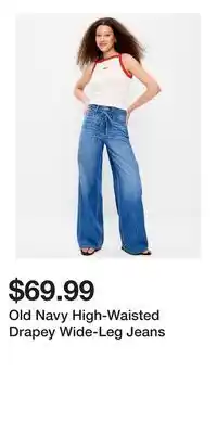 Old Navy Old Navy High-Waisted Drapey Wide-Leg Jeans offer