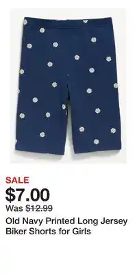 Old Navy Old Navy Printed Long Jersey Biker Shorts for Girls offer