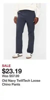 Old Navy Old Navy TwillTech Loose Chino Pants offer