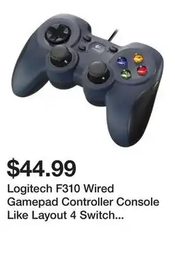 Newegg Logitech F310 Wired Gamepad Controller Console Like Layout 4 Switch D-Pad PC - Blue offer
