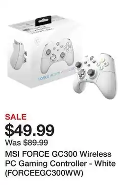 Newegg MSI FORCE GC300 Wireless PC Gaming Controller - White (FORCEEGC300WW) offer
