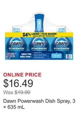 Costco Dawn Powerwash Dish Spray, 3 × offer