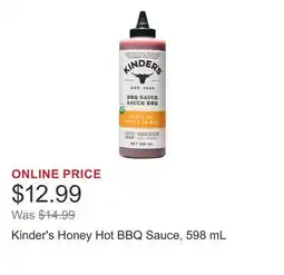 Costco Kinder's Honey Hot BBQ Sauce offer
