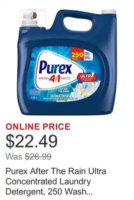 Costco Purex After The Rain Ultra Concentrated Laundry Detergent, 250 Wash Loads offer