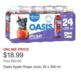 Costco Oasis Apple Grape Juice offer