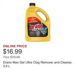 Costco Drano Max Gel Ultra Clog Remover and Cleaner offer
