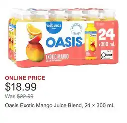 Costco Oasis Exotic Mango Juice Blend, 24 × offer