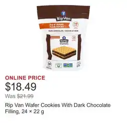 Costco Rip Van Wafer Cookies With Dark Chocolate Filling, 24 × offer