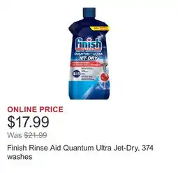 Costco Finish Rinse Aid Quantum Ultra Jet-Dry, 374 washes offer