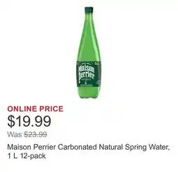 Costco Maison Perrier Carbonated Natural Spring Water, 1 L 12-pack offer