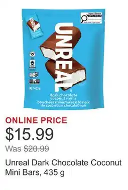 Costco Unreal Dark Chocolate Coconut Mini Bars offer