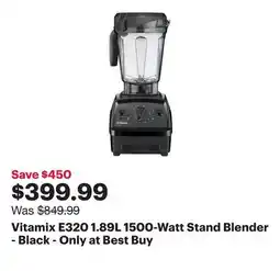 Best Buy Vitamix E320 1.89L 1500-Watt Stand Blender - Black - Only at Best Buy offer
