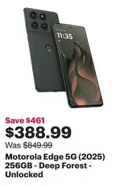 Best Buy Motorola Edge 5G (2025) 256GB - Deep Forest - Unlocked offer