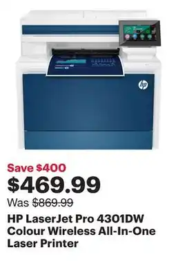 Best Buy HP LaserJet Pro 4301DW Colour Wireless All-In-One Laser Printer offer
