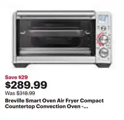 Best Buy Breville Smart Oven Air Fryer Compact Countertop Convection Oven - Brushed Stainless Steel offer