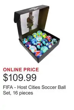 Costco FIFA - Host Cities Soccer Ball Set, 16 pieces offer