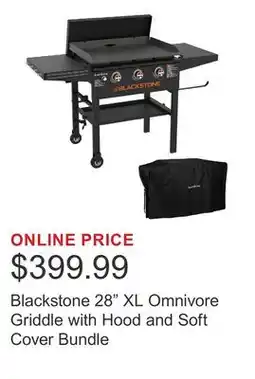 Costco Blackstone 28 XL Omnivore Griddle with Hood and Soft Cover Bundle offer