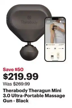 Best Buy Therabody Theragun Mini 3.0 Ultra-Portable Massage Gun - Black offer