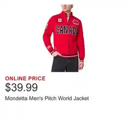Costco Mondetta Men's Pitch World Jacket offer