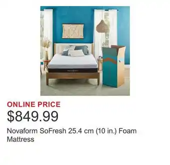 Costco Novaform SoFresh 25.4 cm (10 in.) Foam Mattress offer