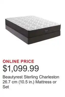 Costco Beautyrest Sterling Charleston 26.7 cm (10.5 in.) Mattress or Set offer
