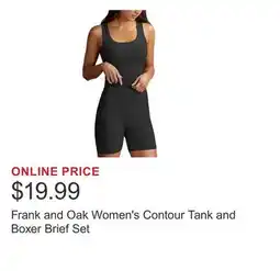 Costco Frank and Oak Women's Contour Tank and Boxer Brief Set offer