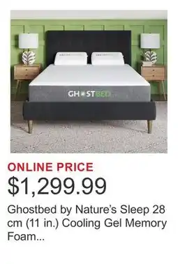 Costco Ghostbed by Nature's Sleep 28 cm (11 in.) Cooling Gel Memory Foam Mattress offer