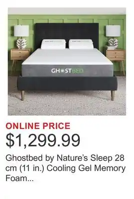 Costco Ghostbed by Nature's Sleep 28 cm (11 in.) Cooling Gel Memory Foam Mattress offer