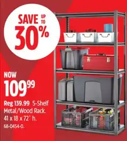 Canadian Tire Mastercraft 5-Shelf Metal/Wood Rack offer