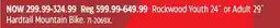 Canadian Tire Raleigh Rockwood Youth 24˝ or Adult 29˝ Hardtail Mountain Bike offer