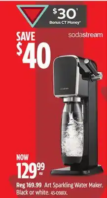 Canadian Tire Art Sparkling Water Maker. Black or white offer