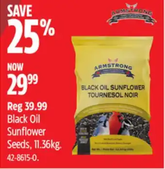 Canadian Tire Armstrong Black Oil Sunflower Seeds offer
