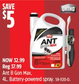 Canadian Tire Ortho Ant B Gon Max, 4L. Battery-powered spray offer