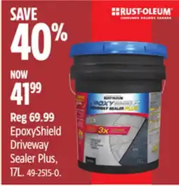 Canadian Tire RUST-OLEUM EpoxyShield Driveway Sealer Plus, 17L offer