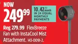 Canadian Tire Shark FlexBreeze Fan with InstaCool Mist Attachment offer