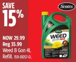 Canadian Tire Scotts Weed B Gon 4L Refill offer