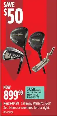 Canadian Tire Callaway Warbirds Golf Set offer