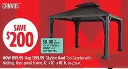 Canadian Tire Skyline Hard-Top Gazebo with Netting offer