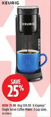 Canadian Tire Keurig K-Express Single Serve Coffee Maker offer